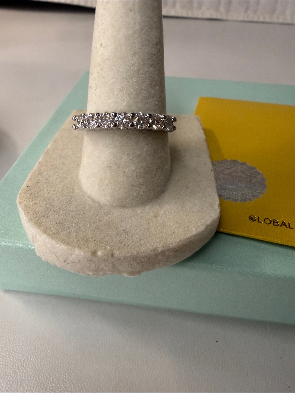 .7 Sterling Silver Moissanite Band